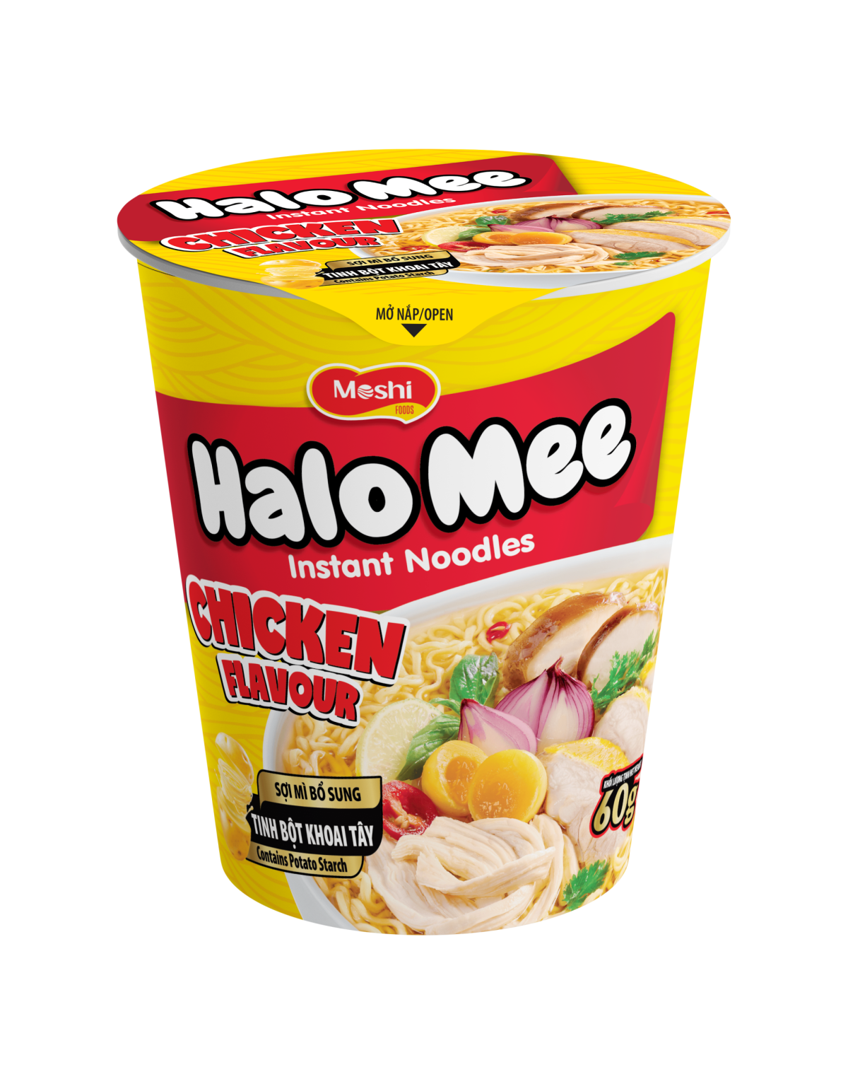 Halo Mee Instant Noodles Chicken Flavour 60g cup