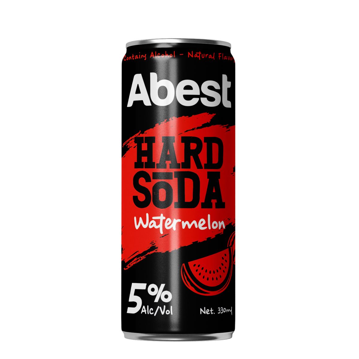 Abest Hard Soda 5% - WaterMelon 330ml sleek