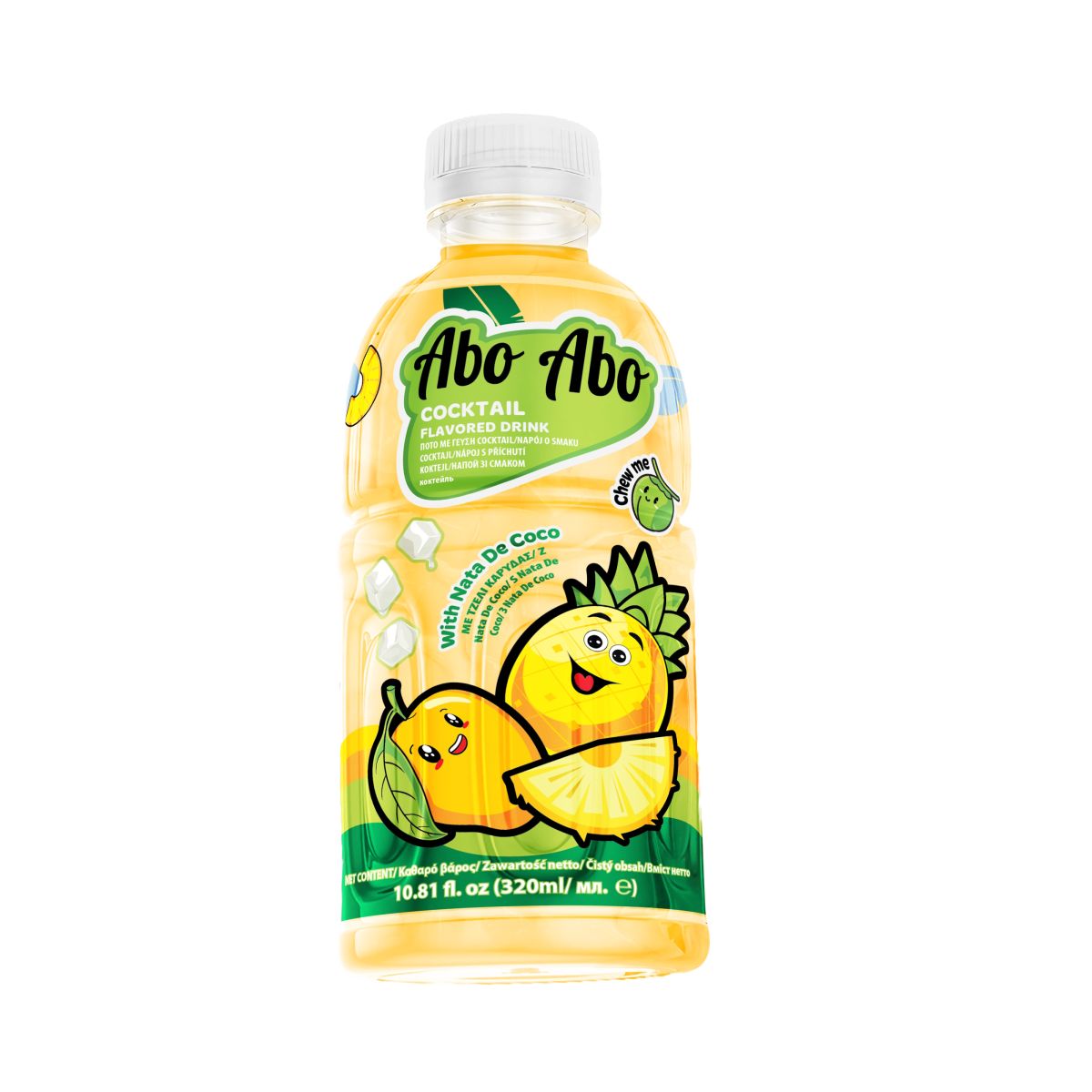 AboAbo Flavoured Drink with Nata de Coco - Cocktail 320ml PET