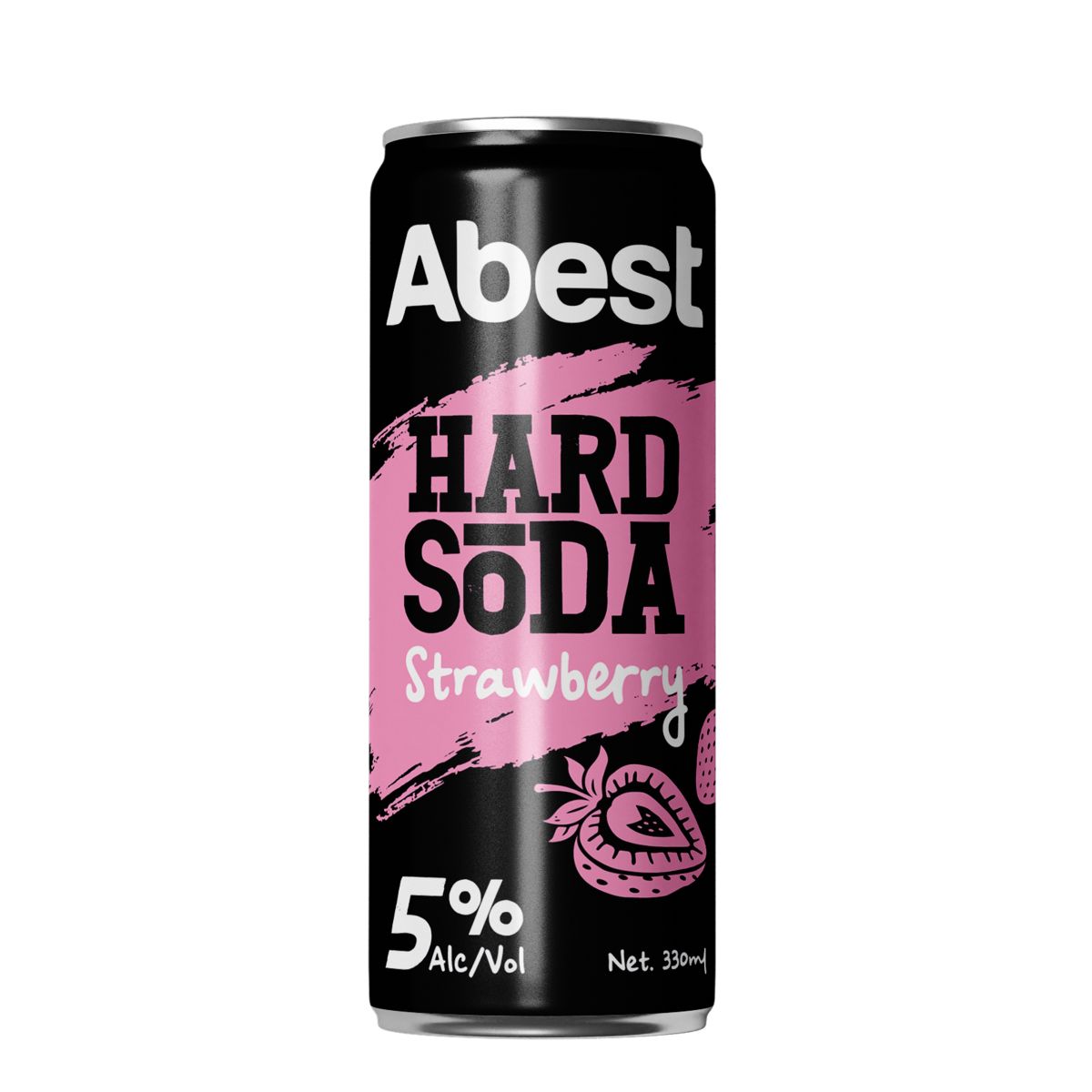 Abest Hard Soda 5% - Strawberry 330ml sleek