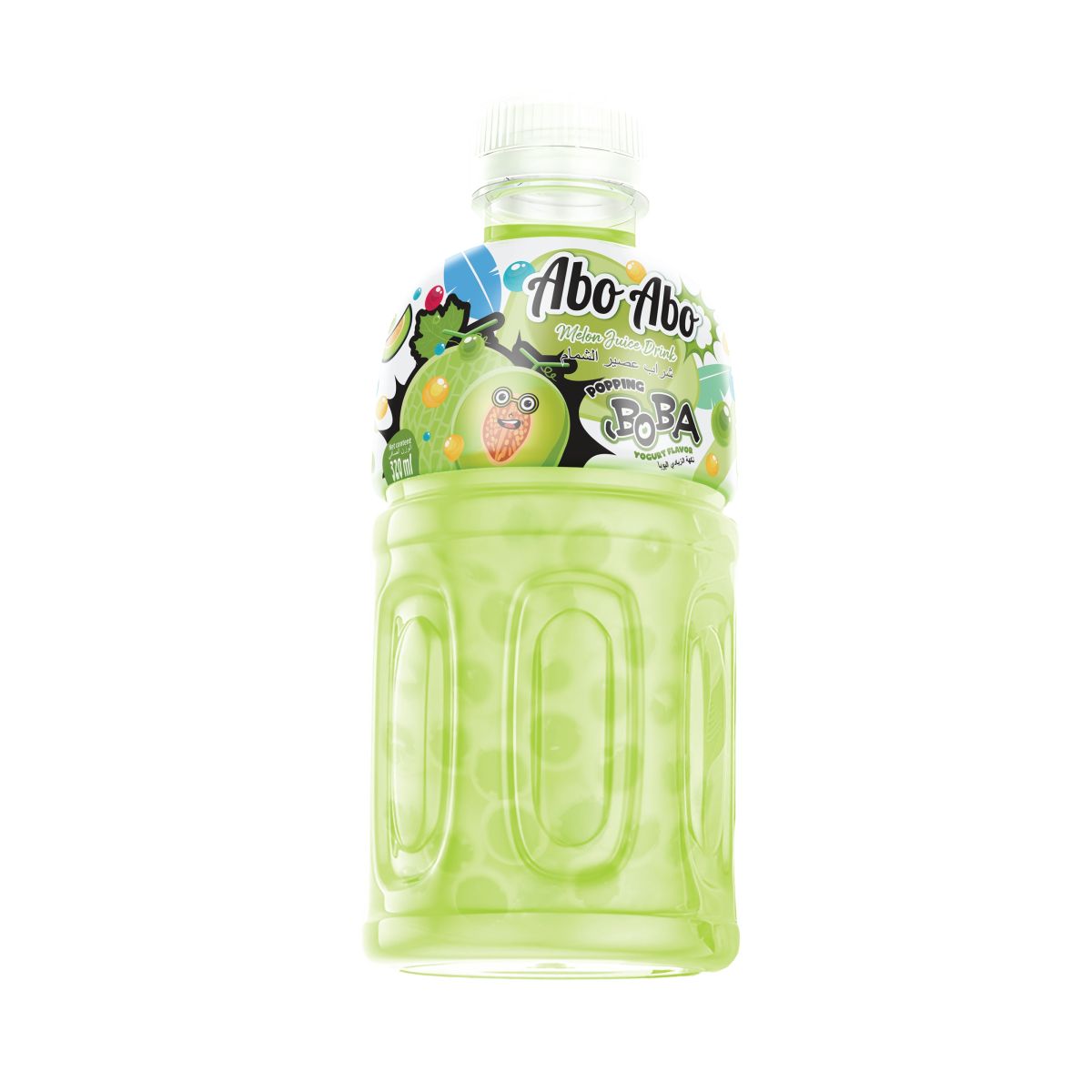 AboAbo Yogurt Flavoured Popping Boba Juice Drink - Melon 320ml PET