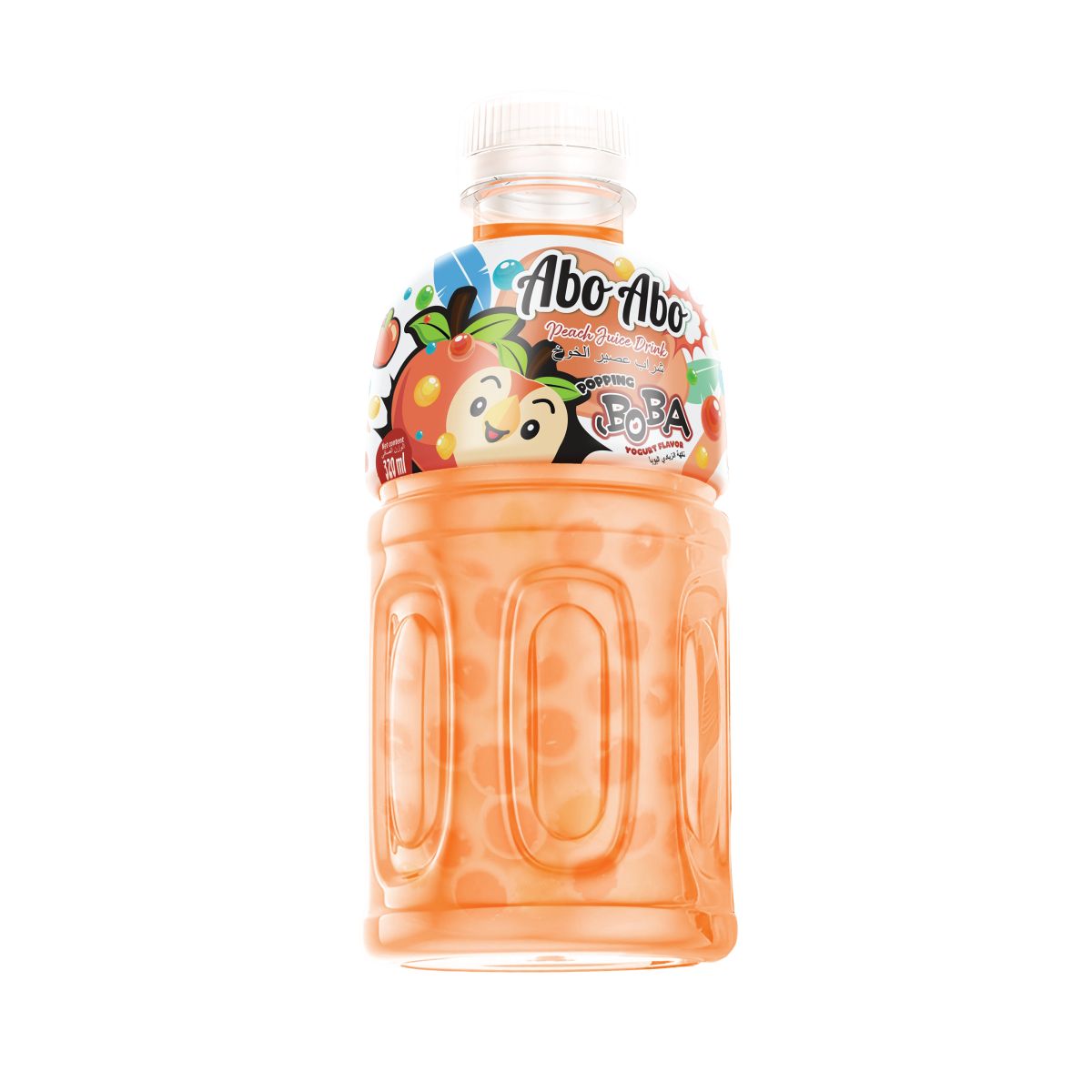 AboAbo Yogurt Flavoured Popping Boba Juice Drink - Peach 320ml PET