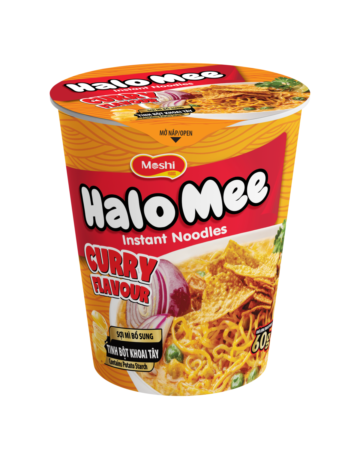 Halo Mee Instant Noodles Curry Flavour 60g cup