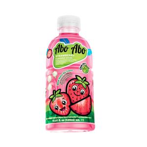 AboAbo Flavoured Drink with Nata de Coco - Strawberry 320ml PET