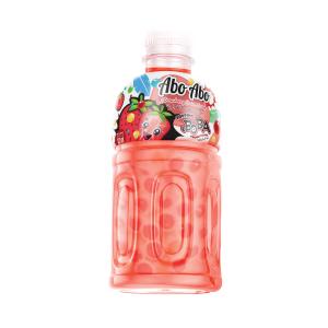 AboAbo Yogurt Flavoured Popping Boba Juice Drink - Strawberry 320ml PET