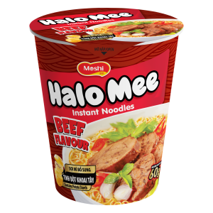 Halo Mee Instant Noodles Beef Flavour 60g cup